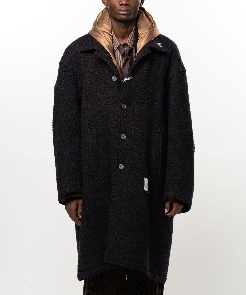 Hooded Balmacaan Coat