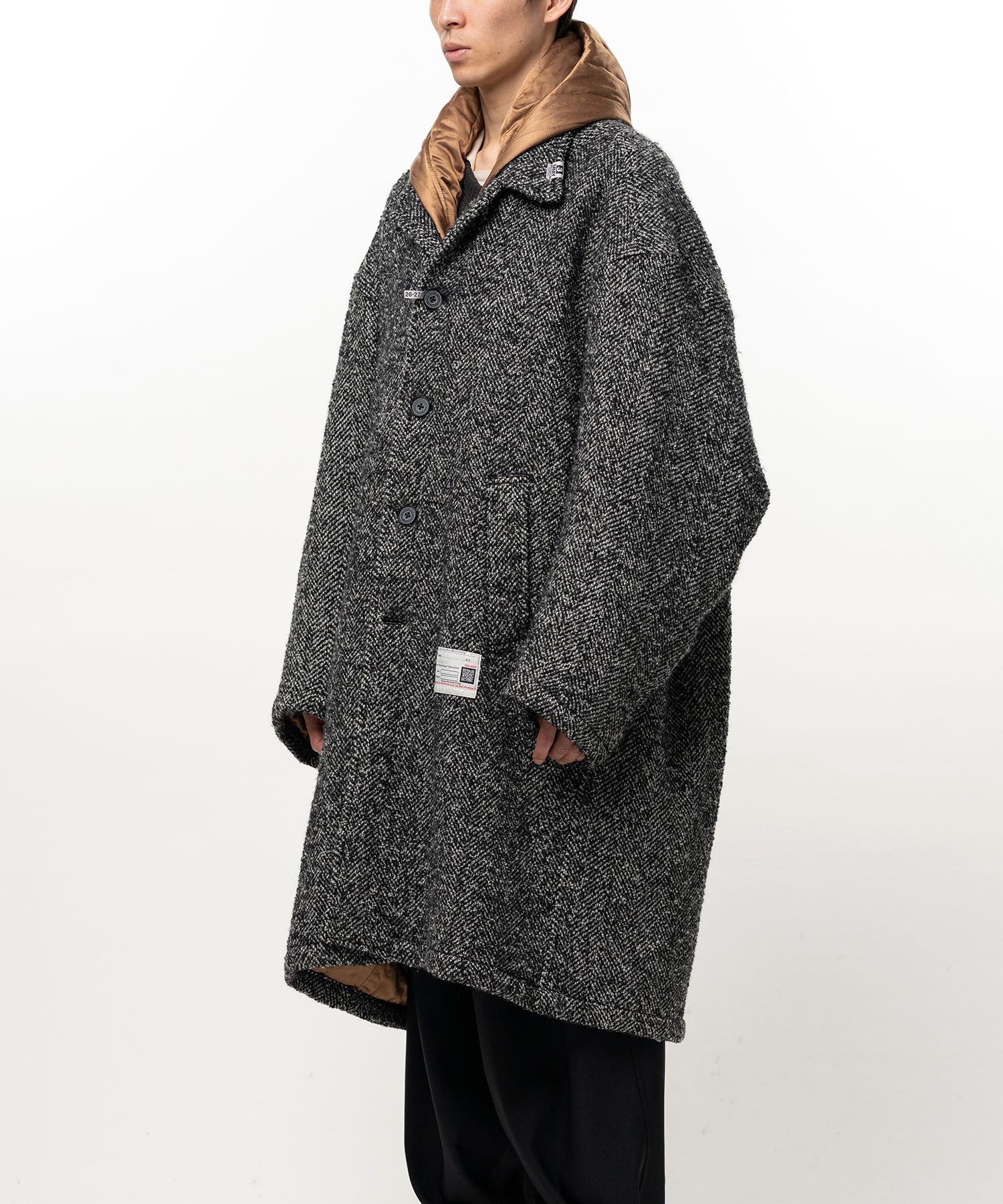 Hooded Balmacaan Coat