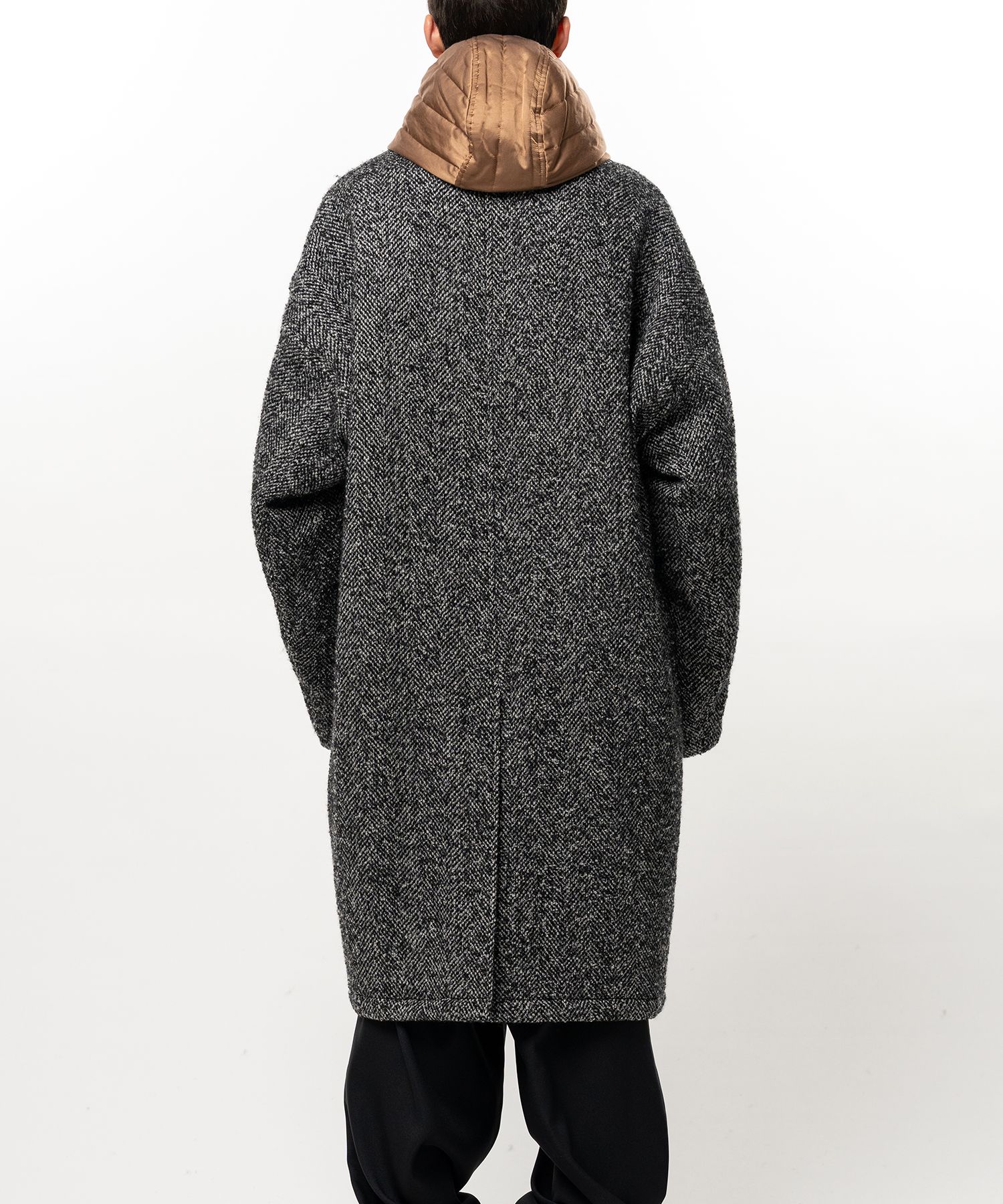 Hooded Balmacaan Coat