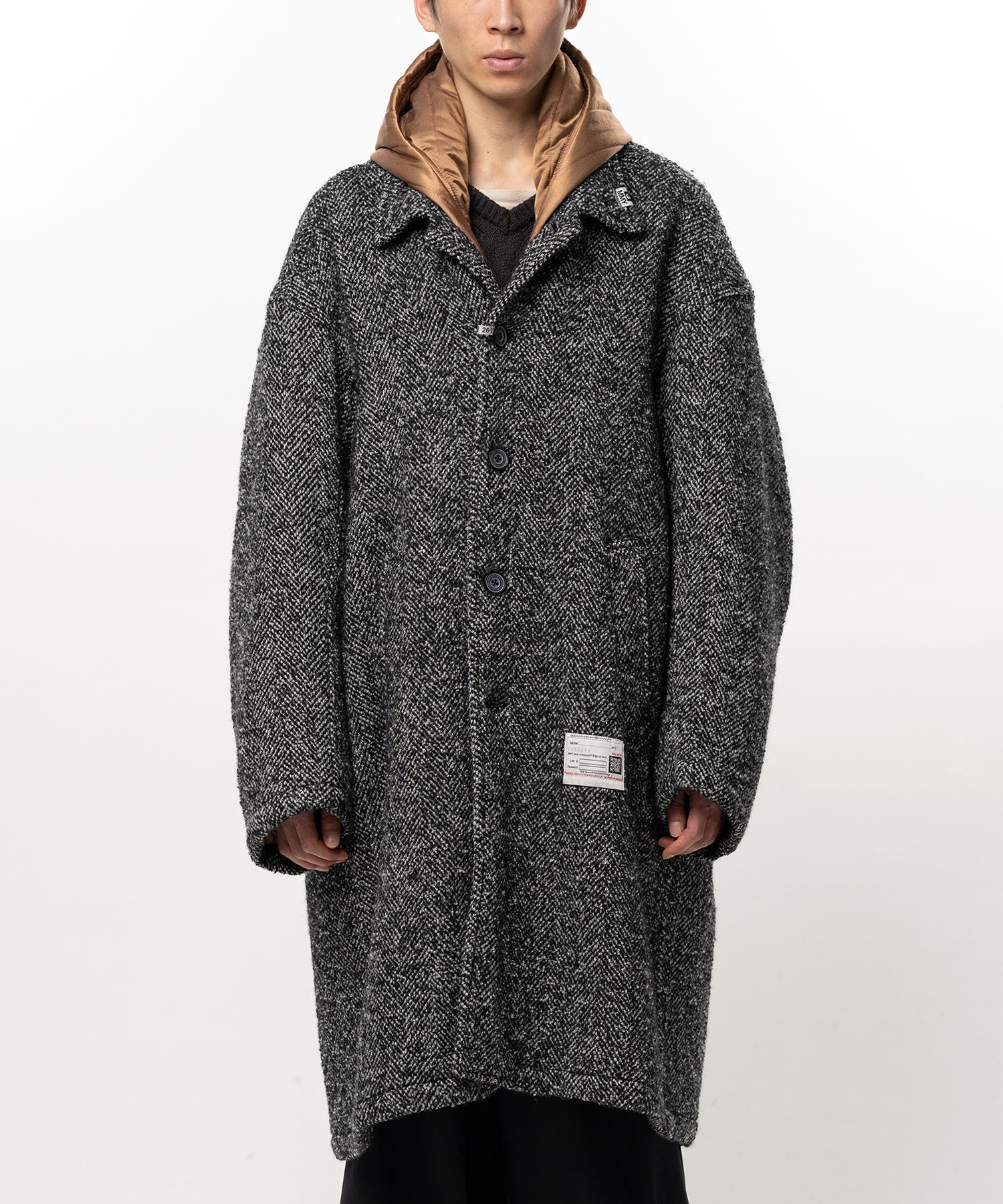 Hooded Balmacaan Coat