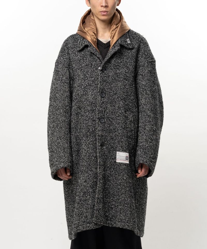 Hooded Balmacaan Coat