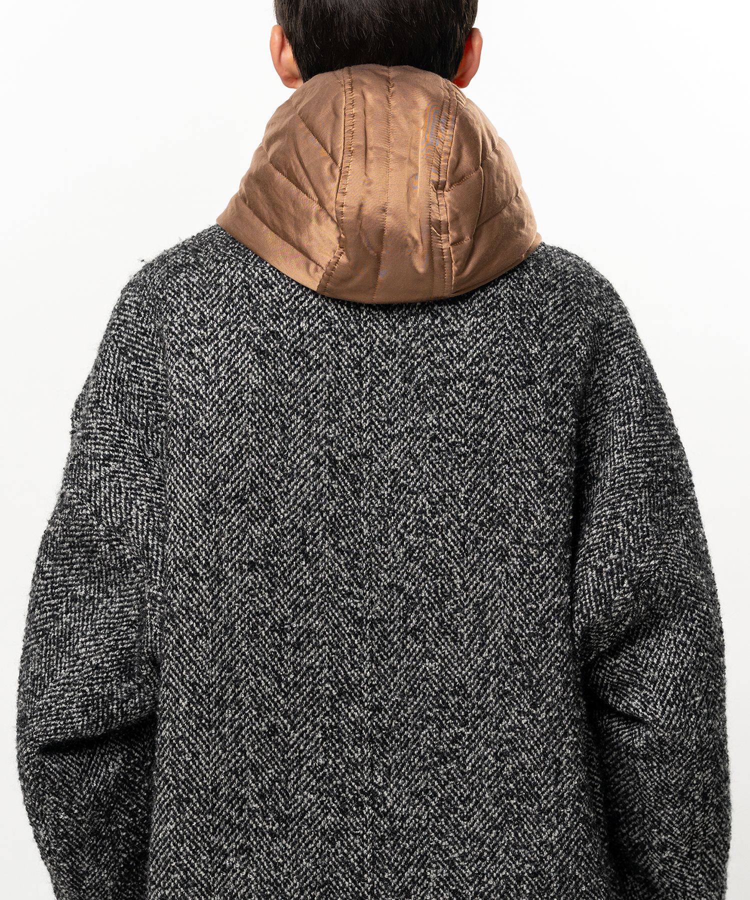 Hooded Balmacaan Coat