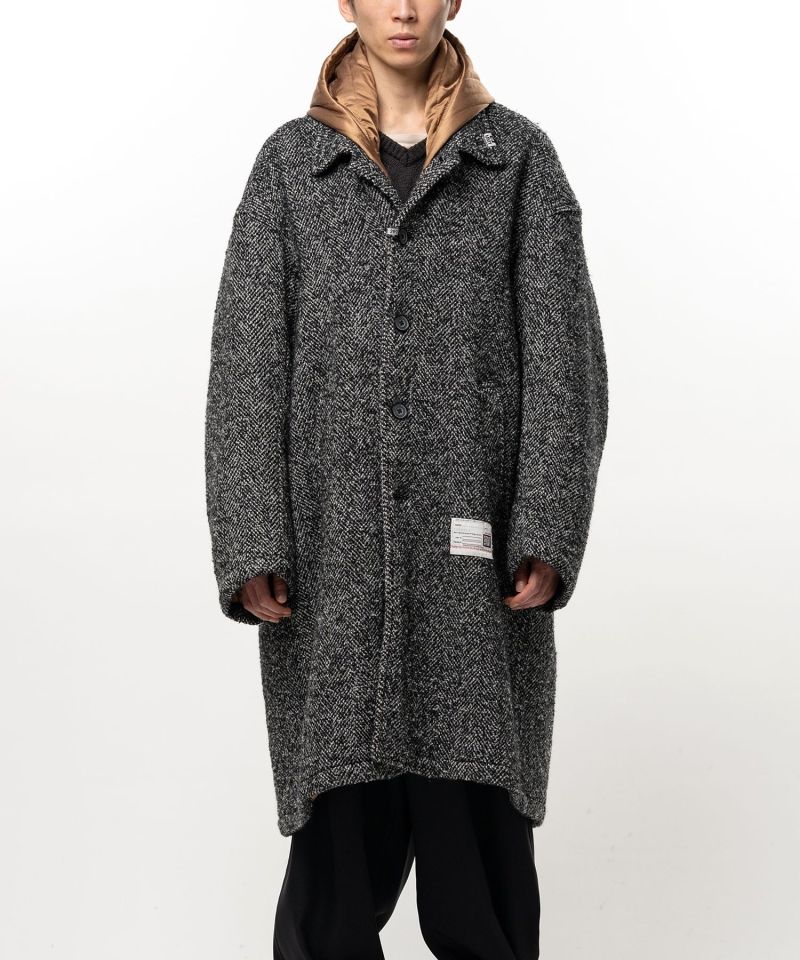Hooded Balmacaan Coat