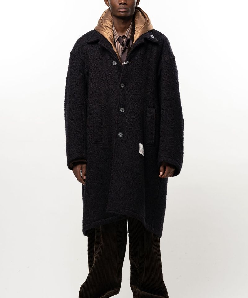 Hooded Balmacaan Coat