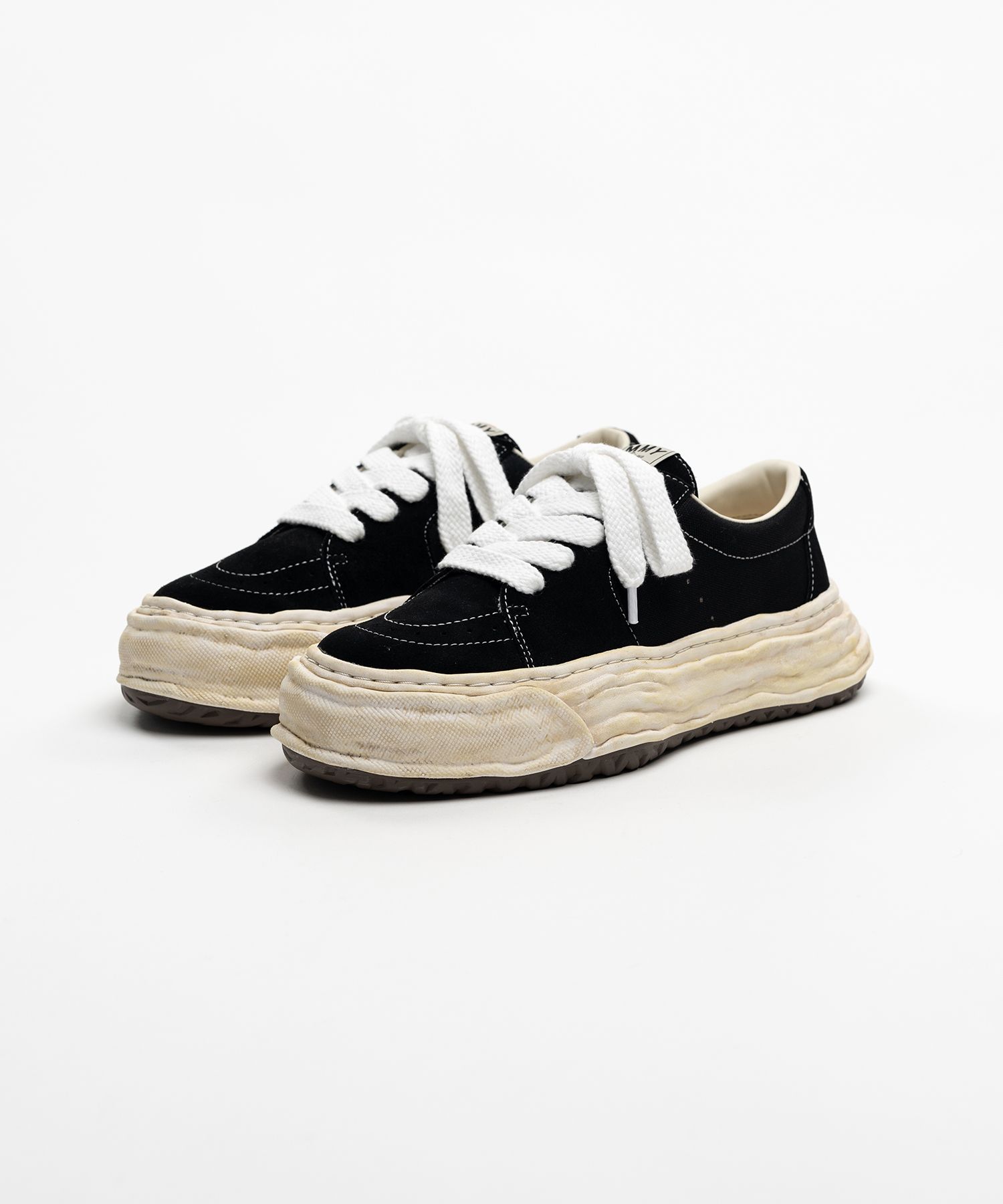 "ERIC" OG Sole Overdyed Mix Material  Low-top Sneakers