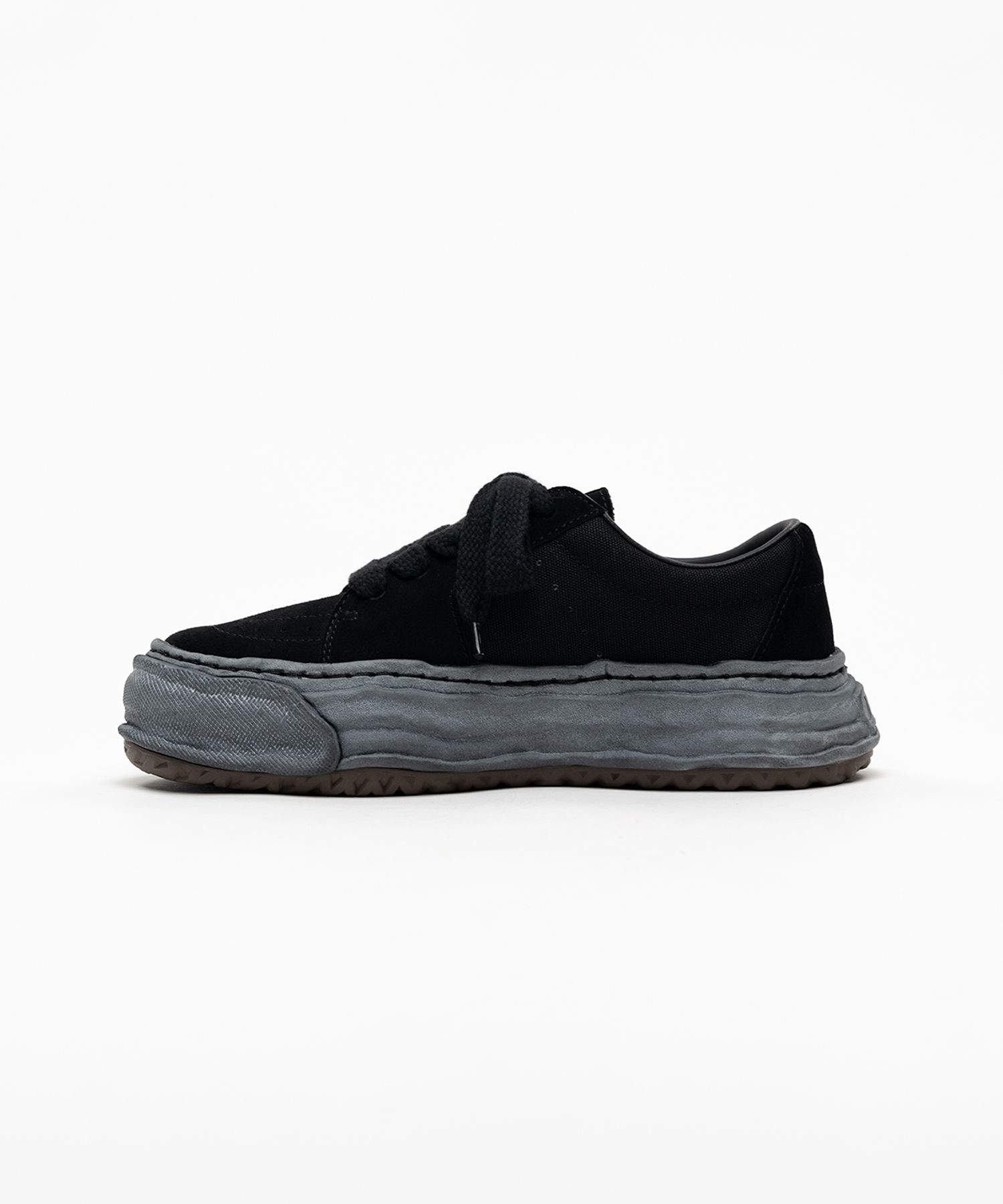 "ERIC" OG Sole Overdyed Mix Material  Low-top Sneakers