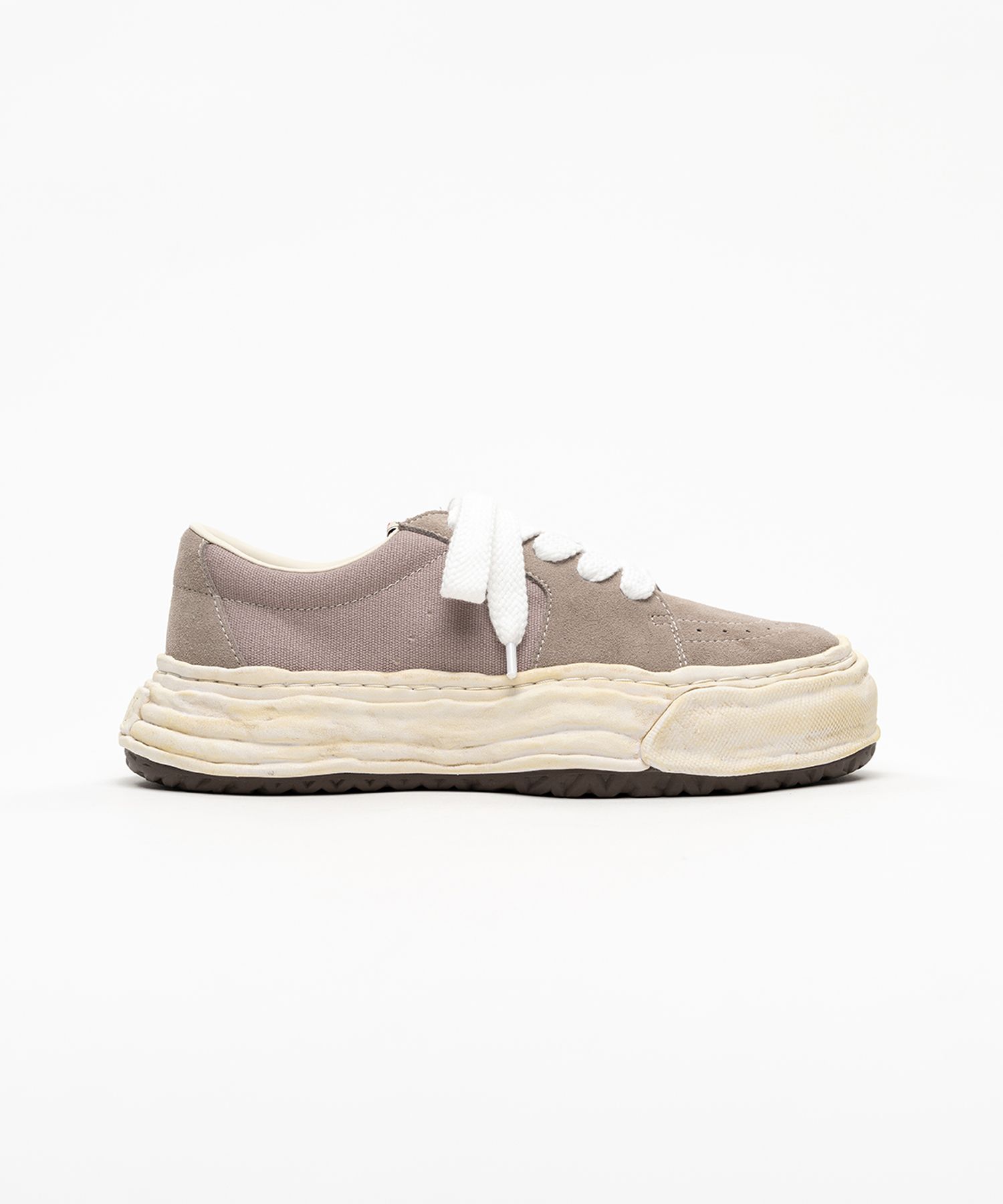 "ERIC" OG Sole Overdyed Mix Material  Low-top Sneakers