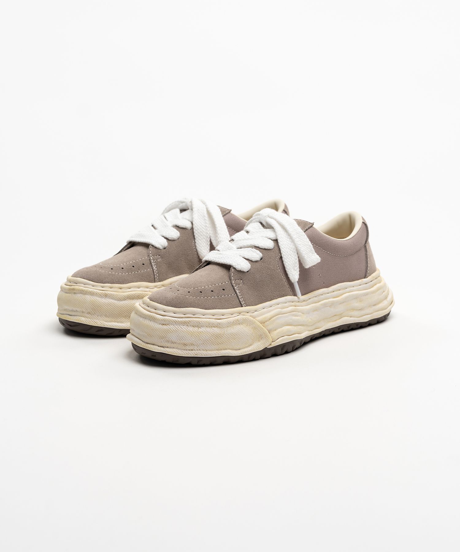 "ERIC" OG Sole Overdyed Mix Material  Low-top Sneakers