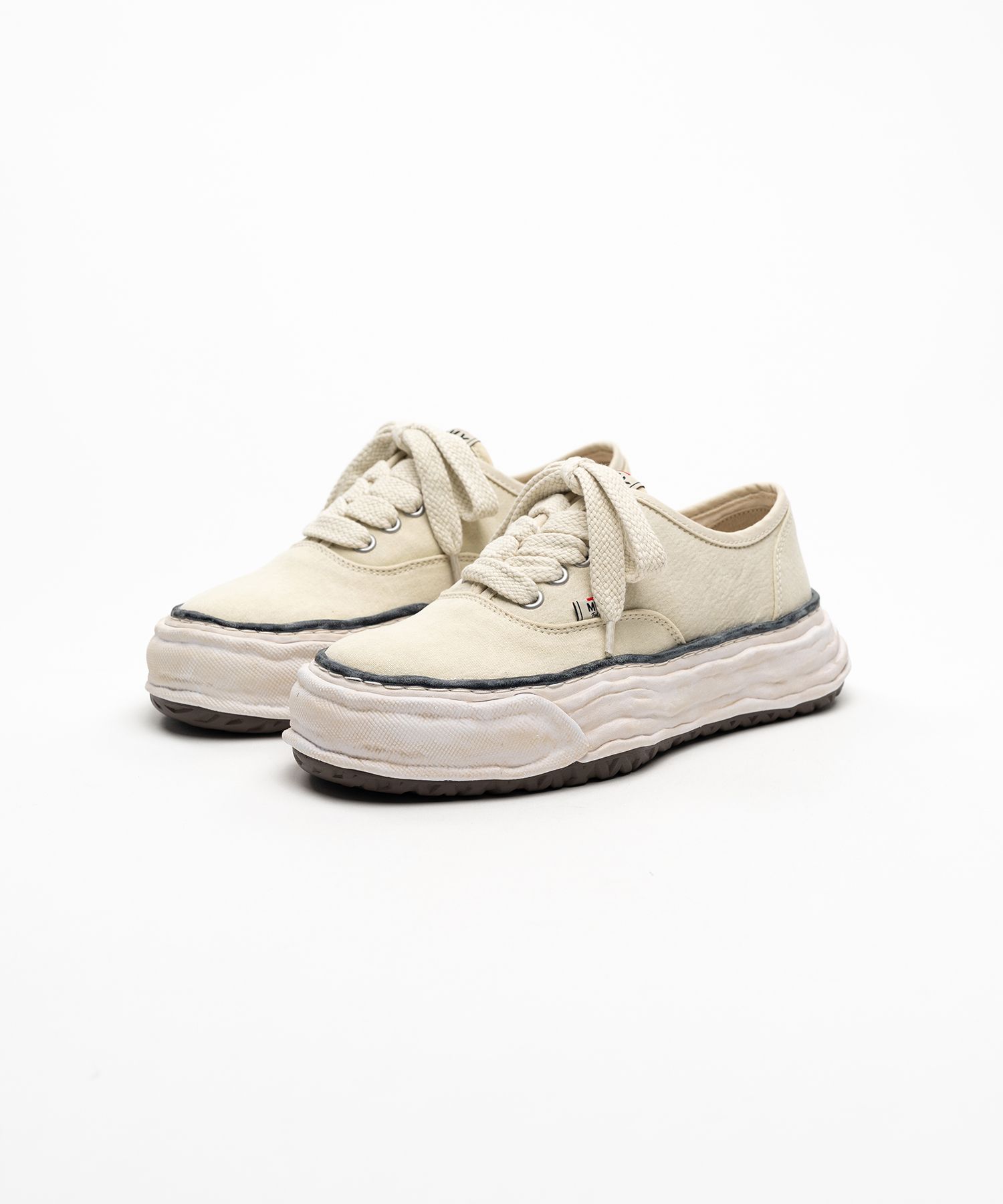 "BAKER 26" OG Sole Bleached Canvas Low-top Sneakers