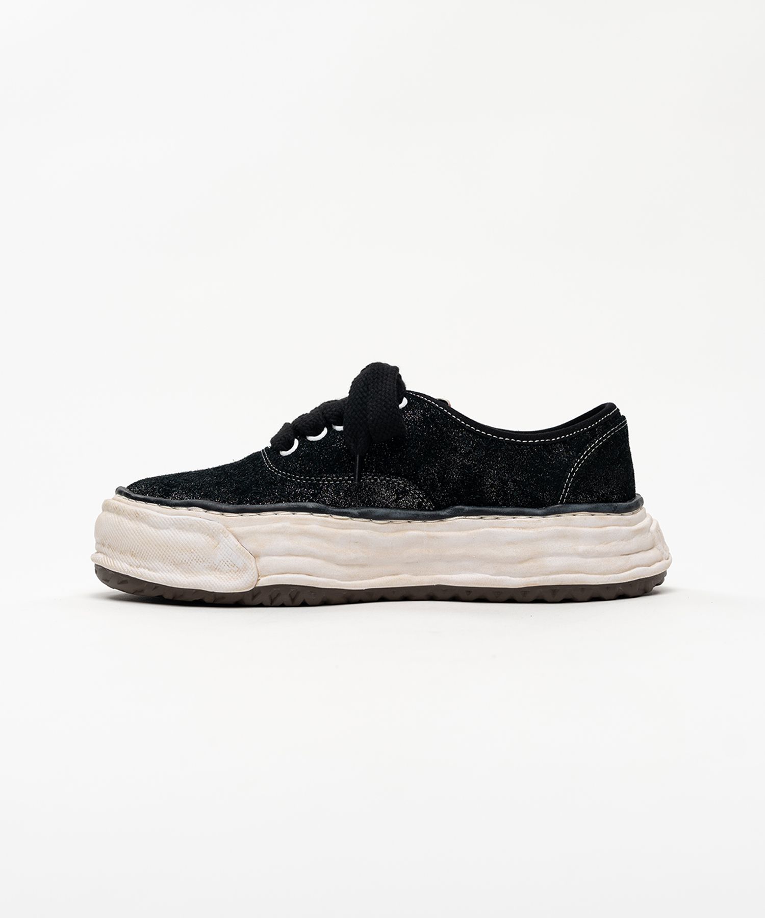 "BAKER 26" OG Sole Glittery Suede Low-top Sneakers