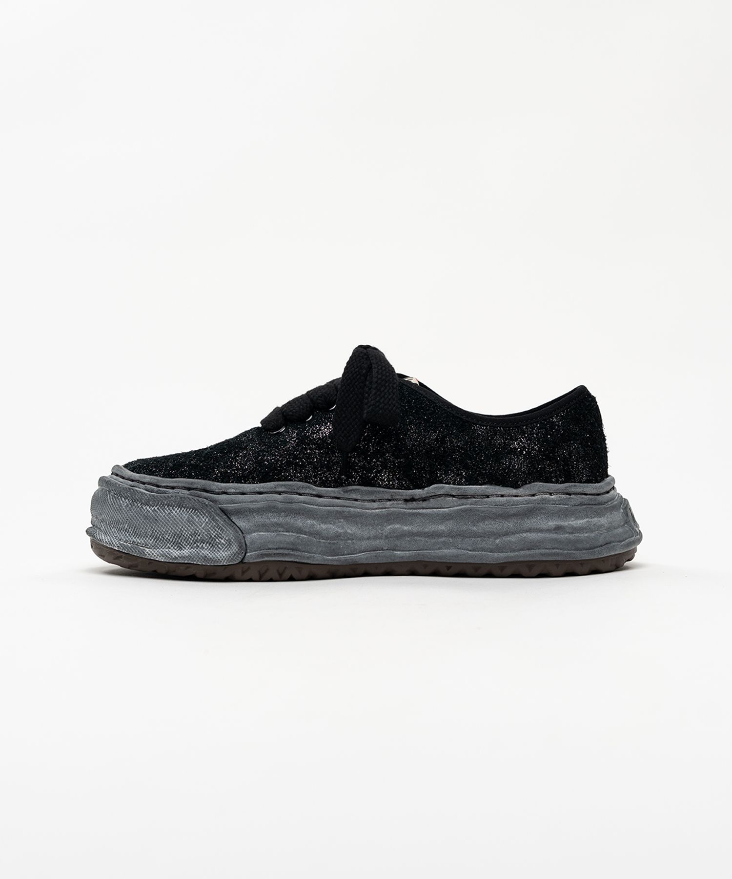 "BAKER 26" OG Sole Glittery Suede Low-top Sneakers
