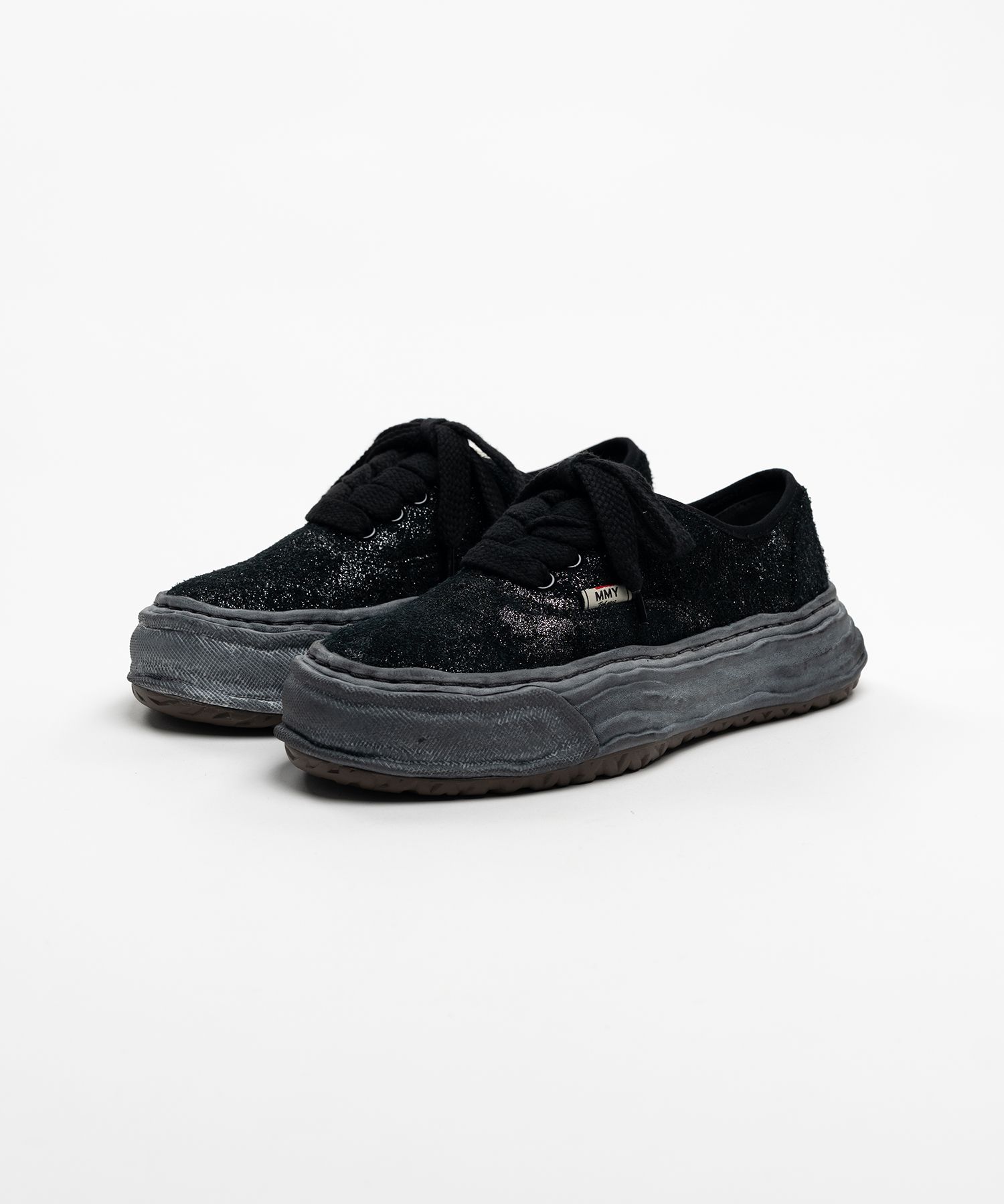 "BAKER 26" OG Sole Glittery Suede Low-top Sneakers