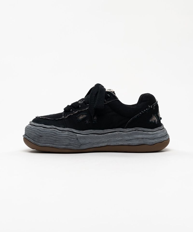 "OLIVER" OG Sole Ripped Overdye Canvas Low-top Sneakers