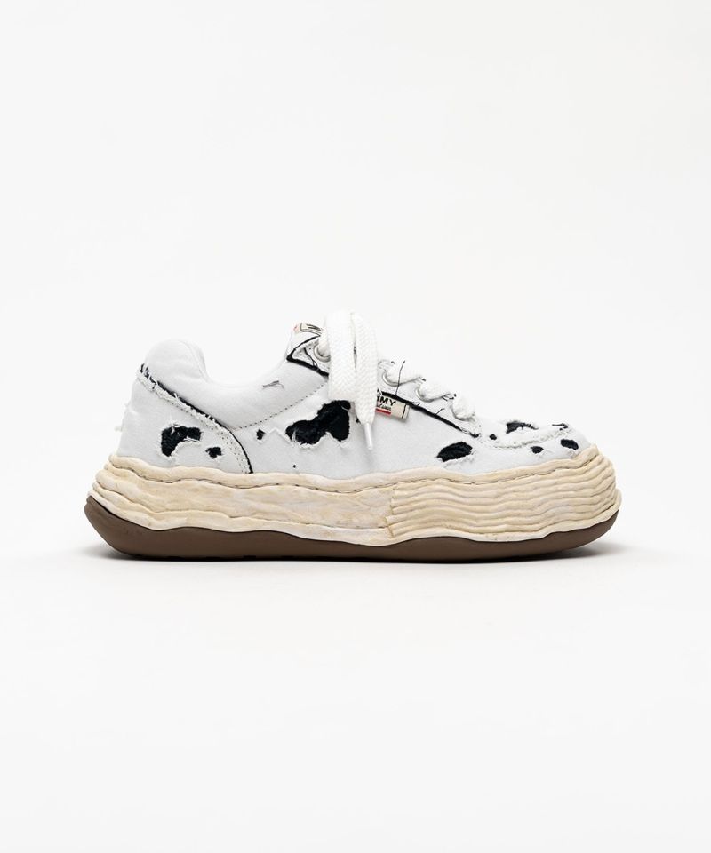 "OLIVER" OG Sole Ripped Overdye Canvas Low-top Sneakers