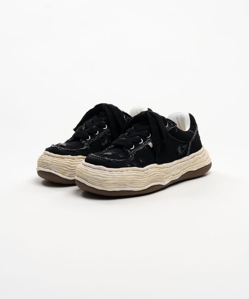 "OLIVER" OG Sole Ripped Overdye Canvas Low-top Sneakers