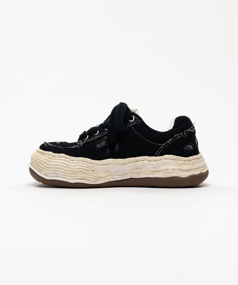 "OLIVER" OG Sole Ripped Overdye Canvas Low-top Sneakers