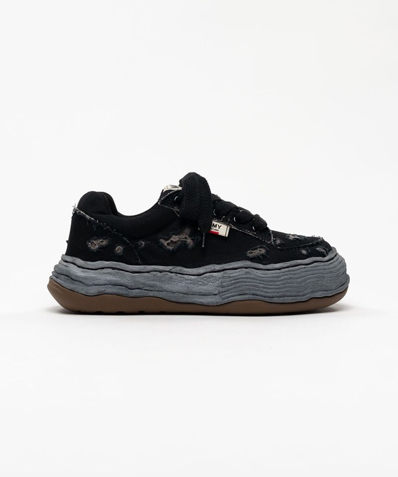 "OLIVER" OG Sole Ripped Overdye Canvas Low-top Sneakers