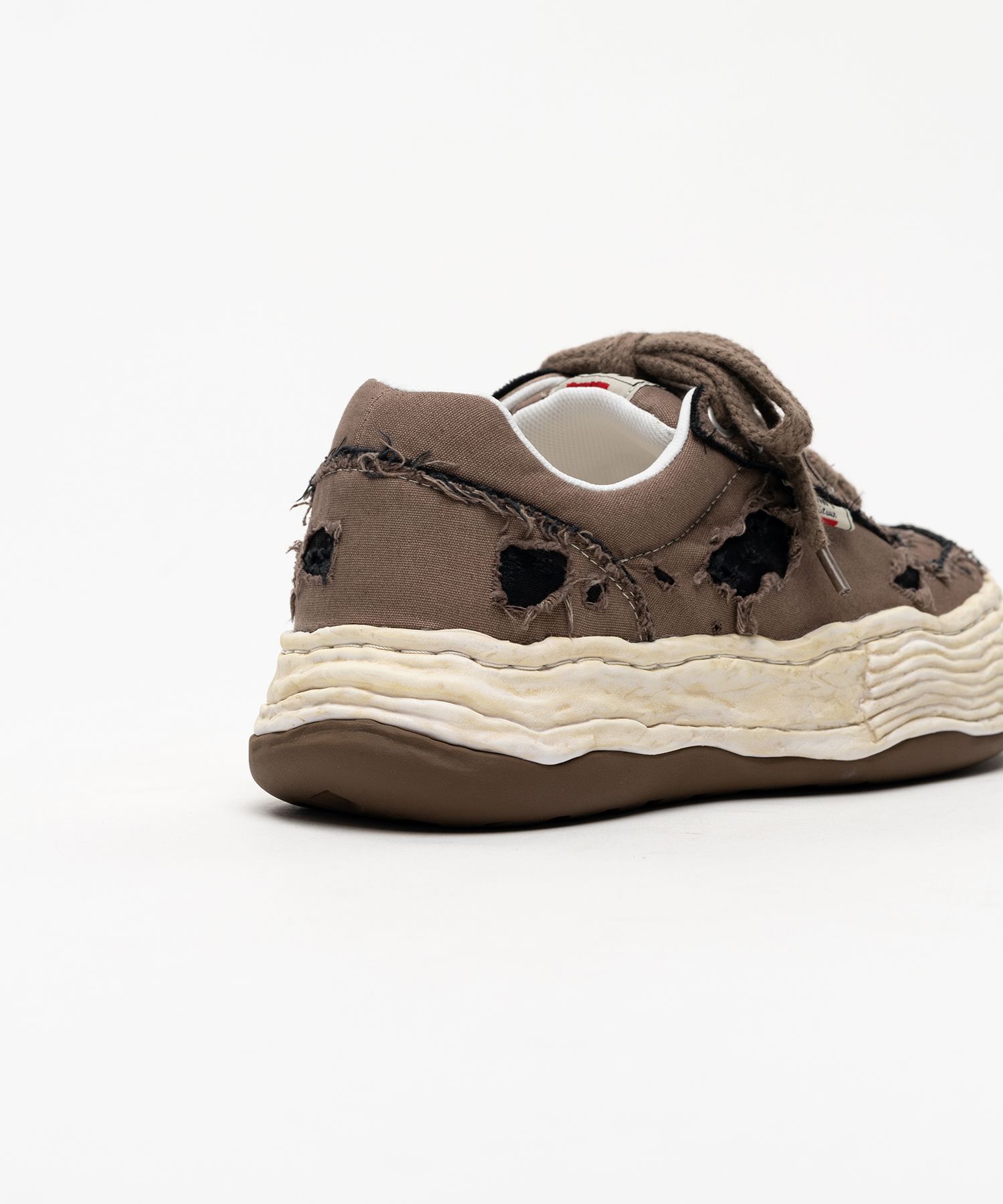 "OLIVER" OG Sole Ripped Overdye Canvas Low-top Sneakers