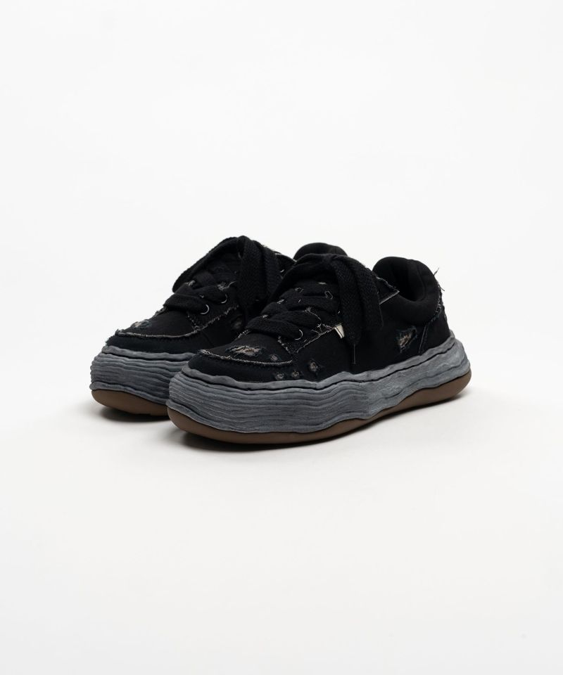 "OLIVER" OG Sole Ripped Overdye Canvas Low-top Sneakers