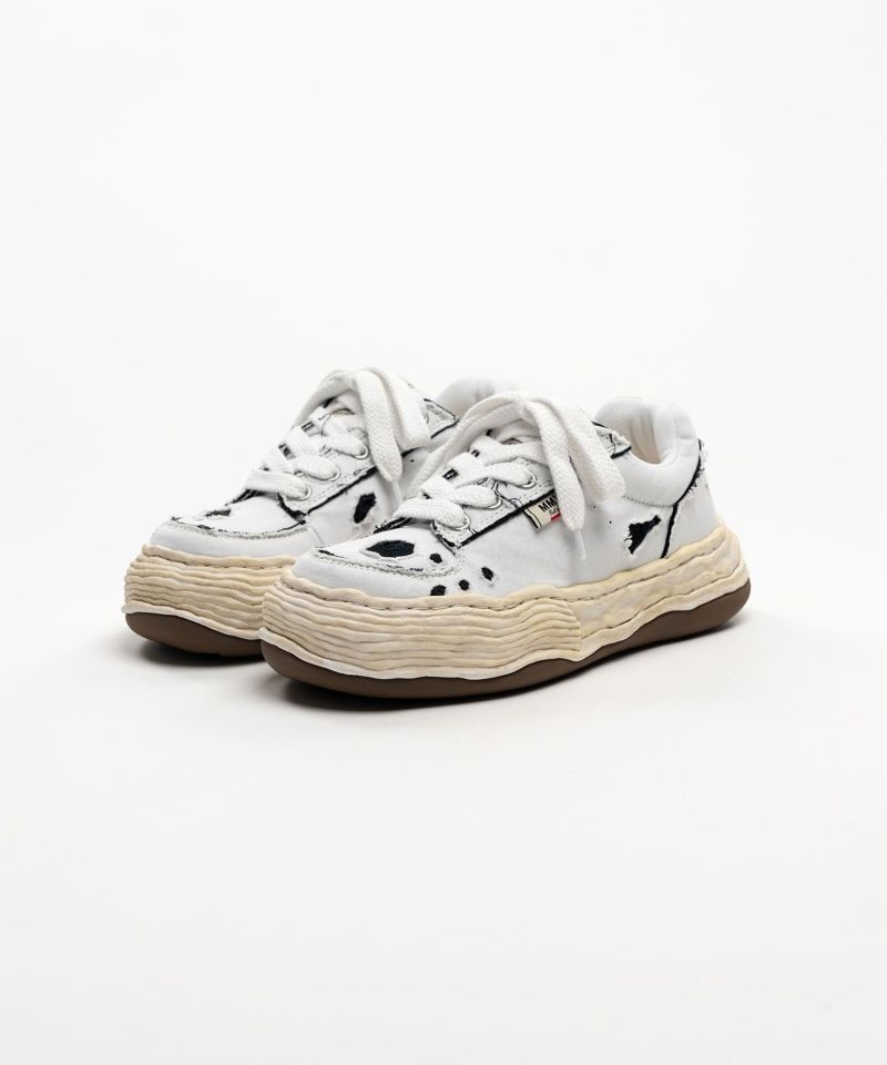 "OLIVER" OG Sole Ripped Overdye Canvas Low-top Sneakers