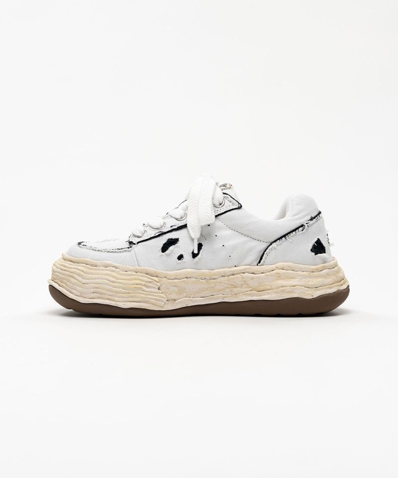 "OLIVER" OG Sole Ripped Overdye Canvas Low-top Sneakers