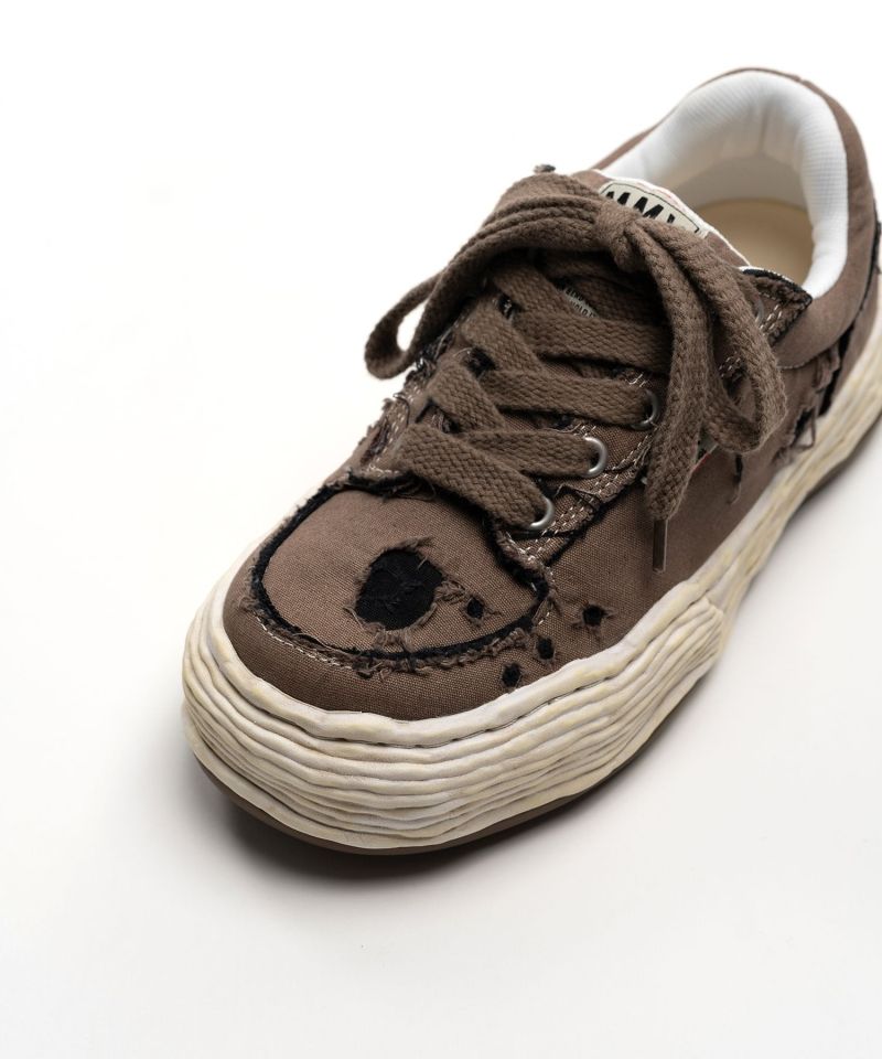 "OLIVER" OG Sole Ripped Overdye Canvas Low-top Sneakers