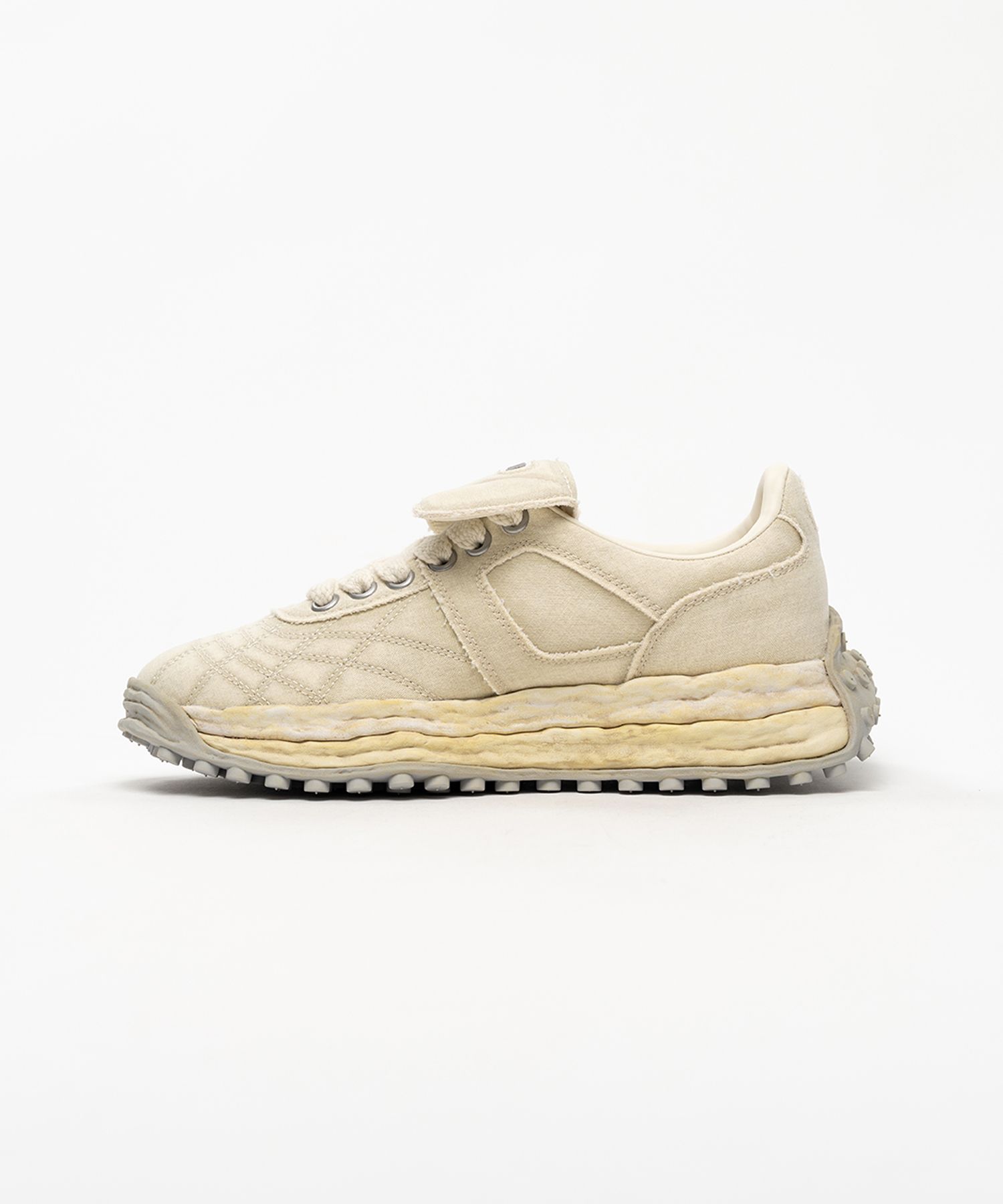 "SCOTT" OG Sole Bleached Canvas Low-top Sneakers