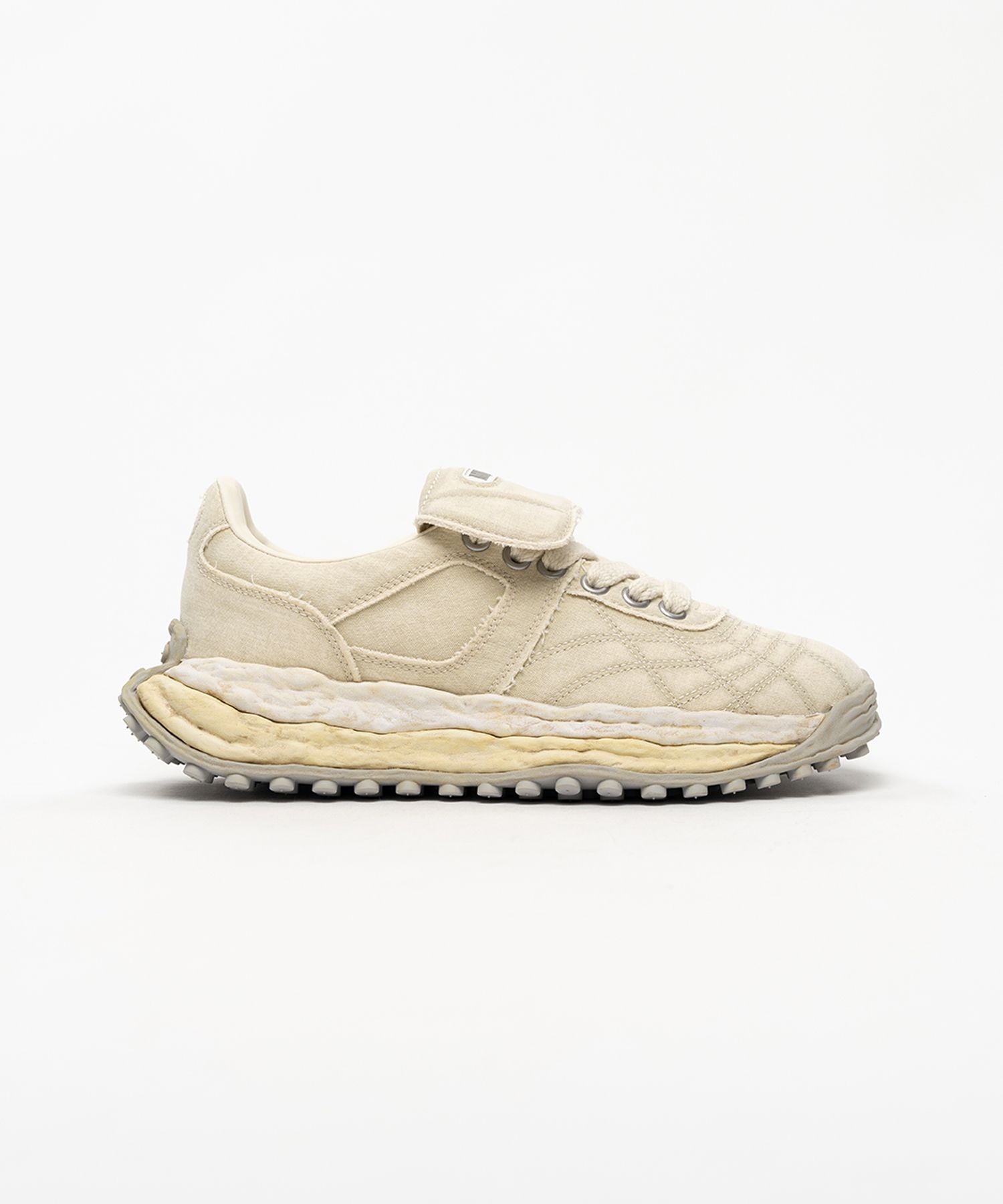 "SCOTT" OG Sole Bleached Canvas Low-top Sneakers
