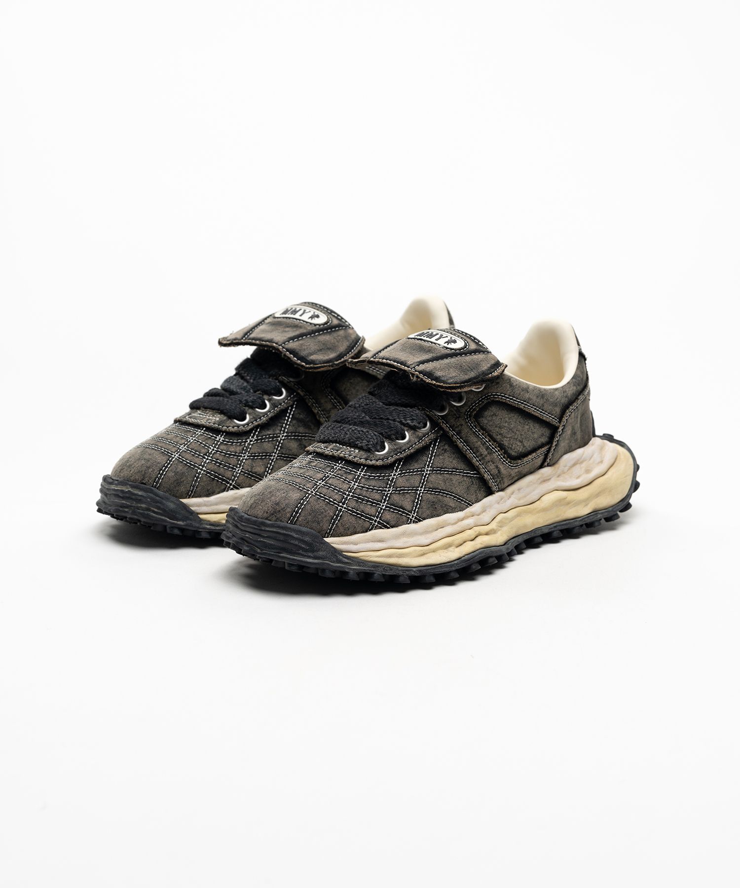 "SCOTT" OG Sole Bleached Canvas Low-top Sneakers