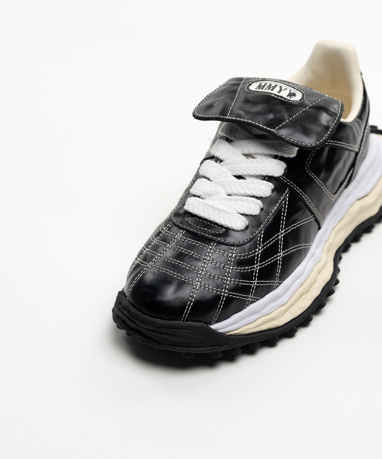 "SCOTT" OG Sole  Wrinkled Leather Low-top Sneakers