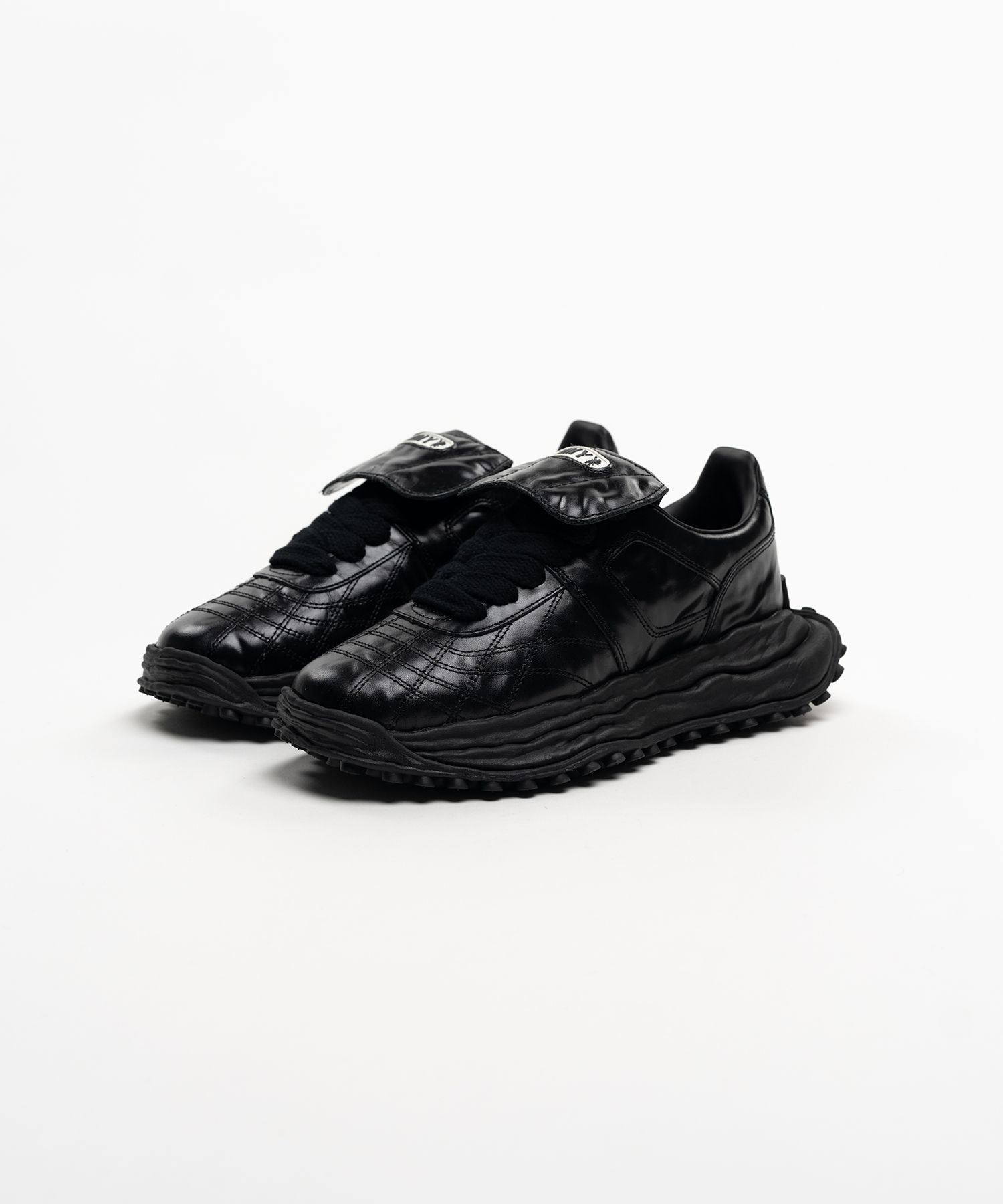 "SCOTT" OG Sole  Wrinkled Leather Low-top Sneakers
