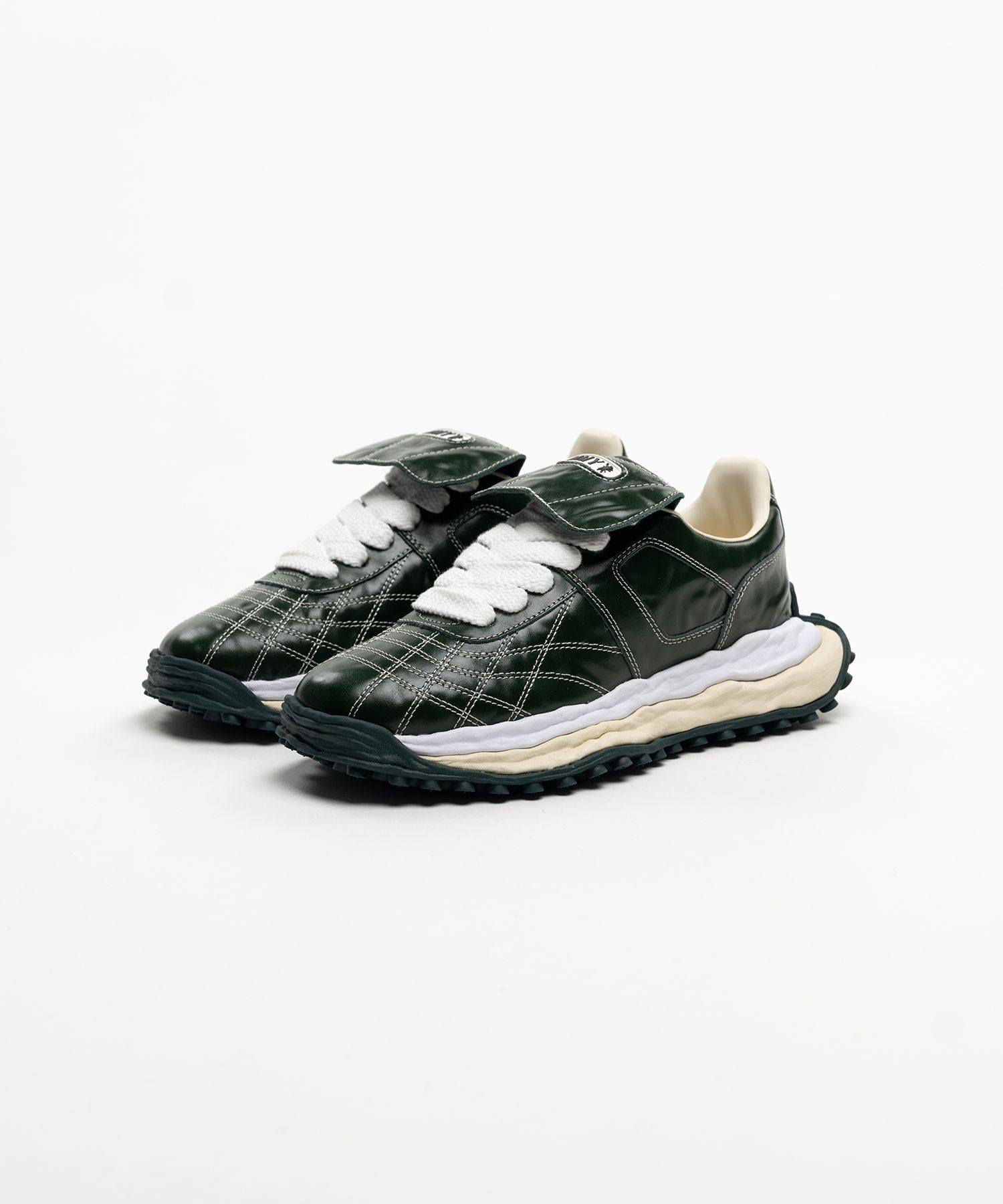 "SCOTT" OG Sole  Wrinkled Leather Low-top Sneakers