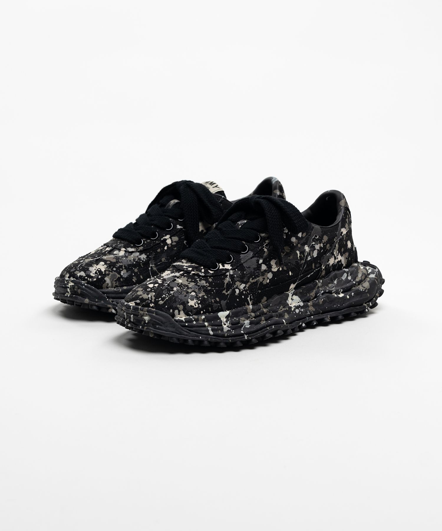 "LARRY"OG Sole Sputtering Paint Canvas Low-top Sneakers