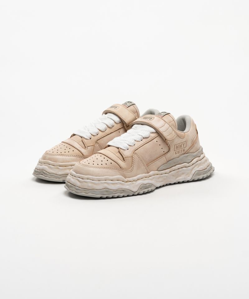 "KEITH" OG Sole Overdyed Leather Low-top Sneakers