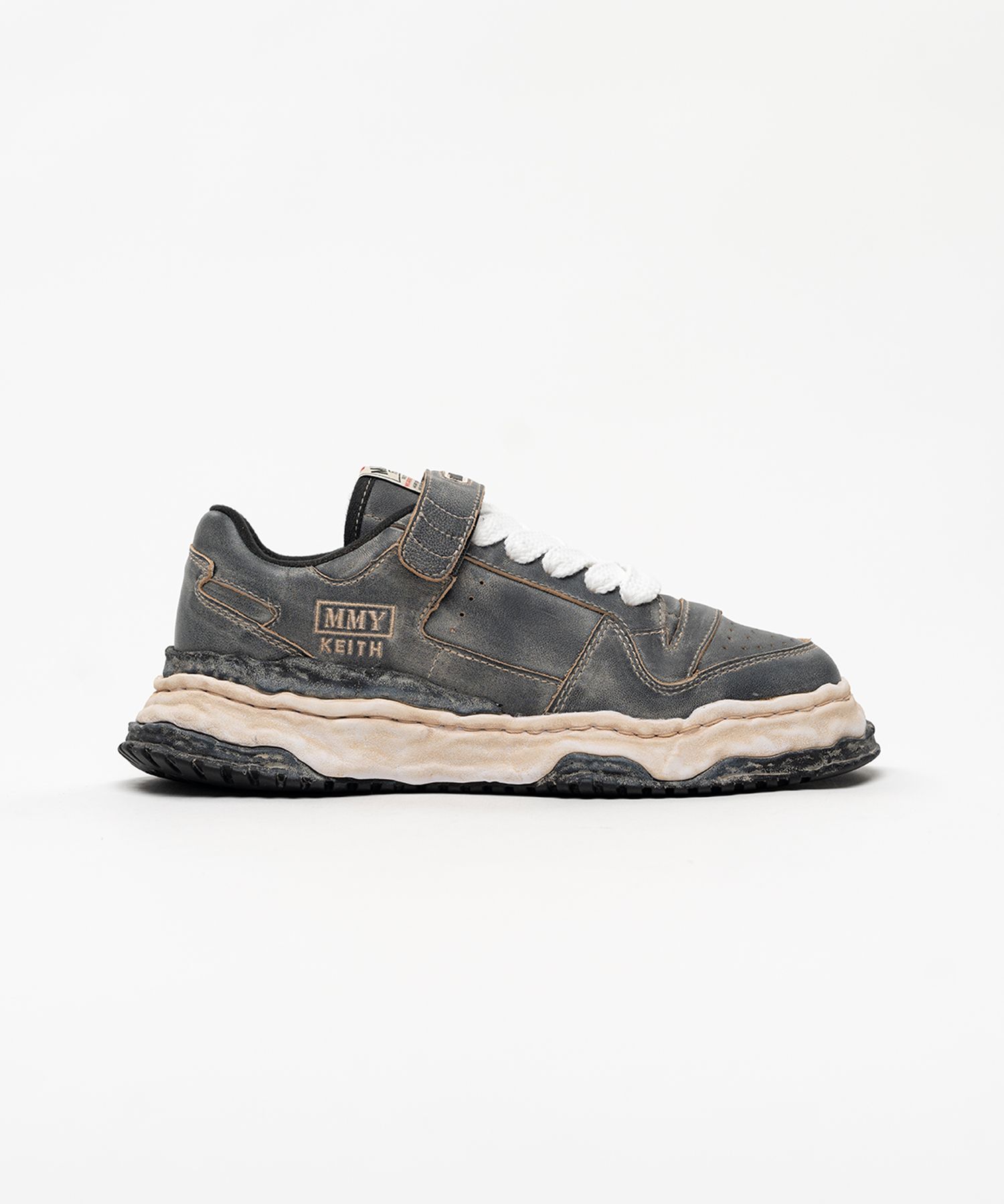 "KEITH" OG Sole Overdyed Leather Low-top Sneakers