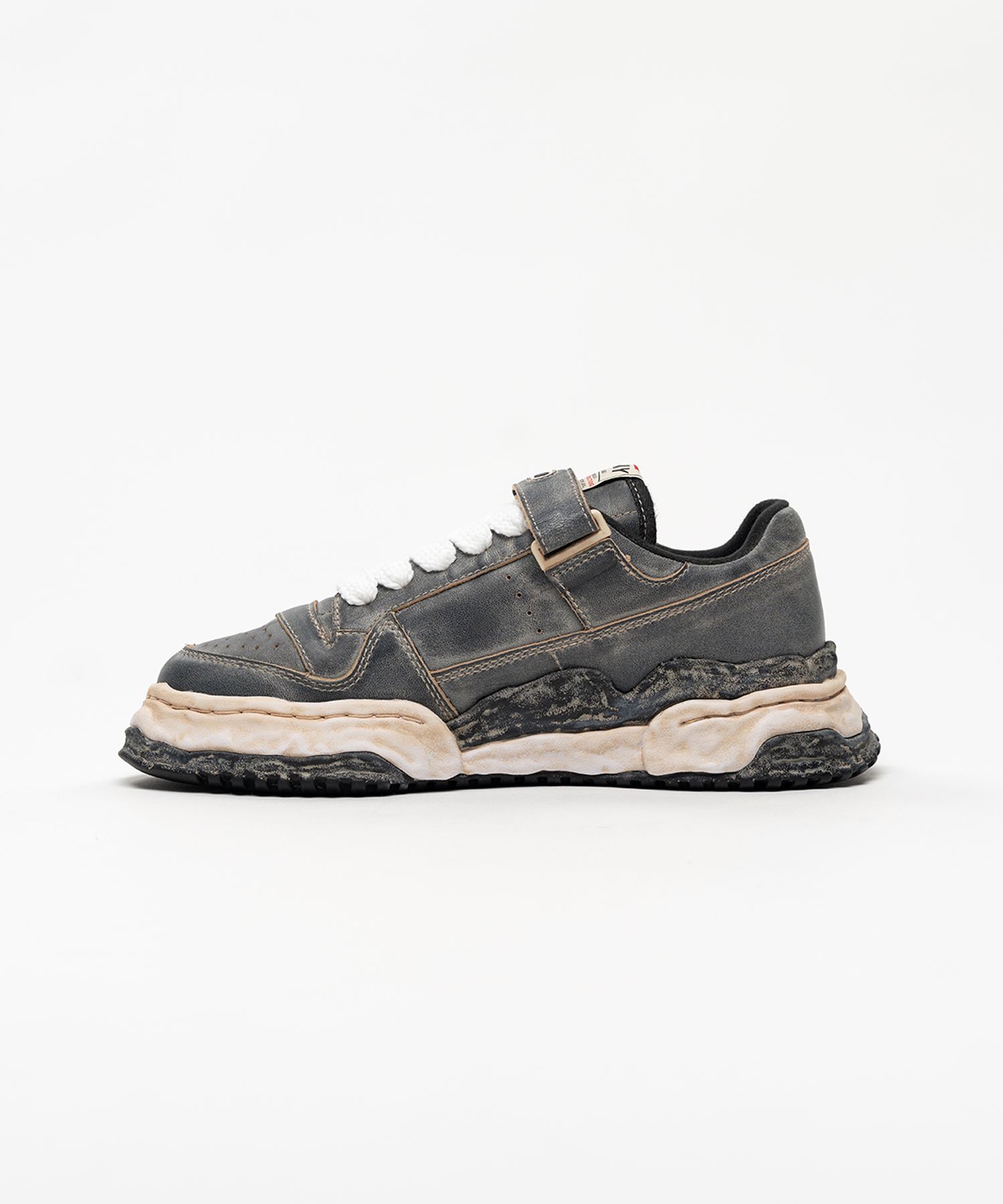 "KEITH" OG Sole Overdyed Leather Low-top Sneakers