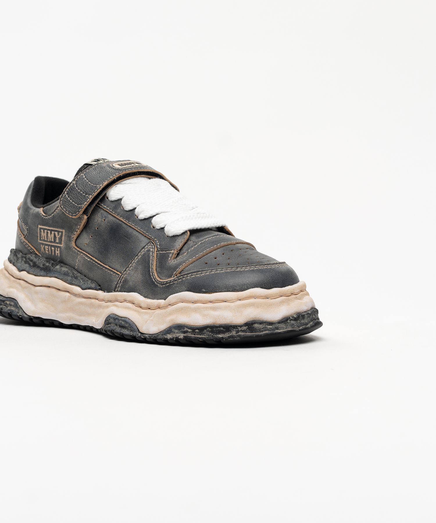 "KEITH" OG Sole Overdyed Leather Low-top Sneakers