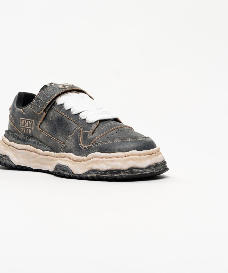 "KEITH" OG Sole Overdyed Leather Low-top Sneakers