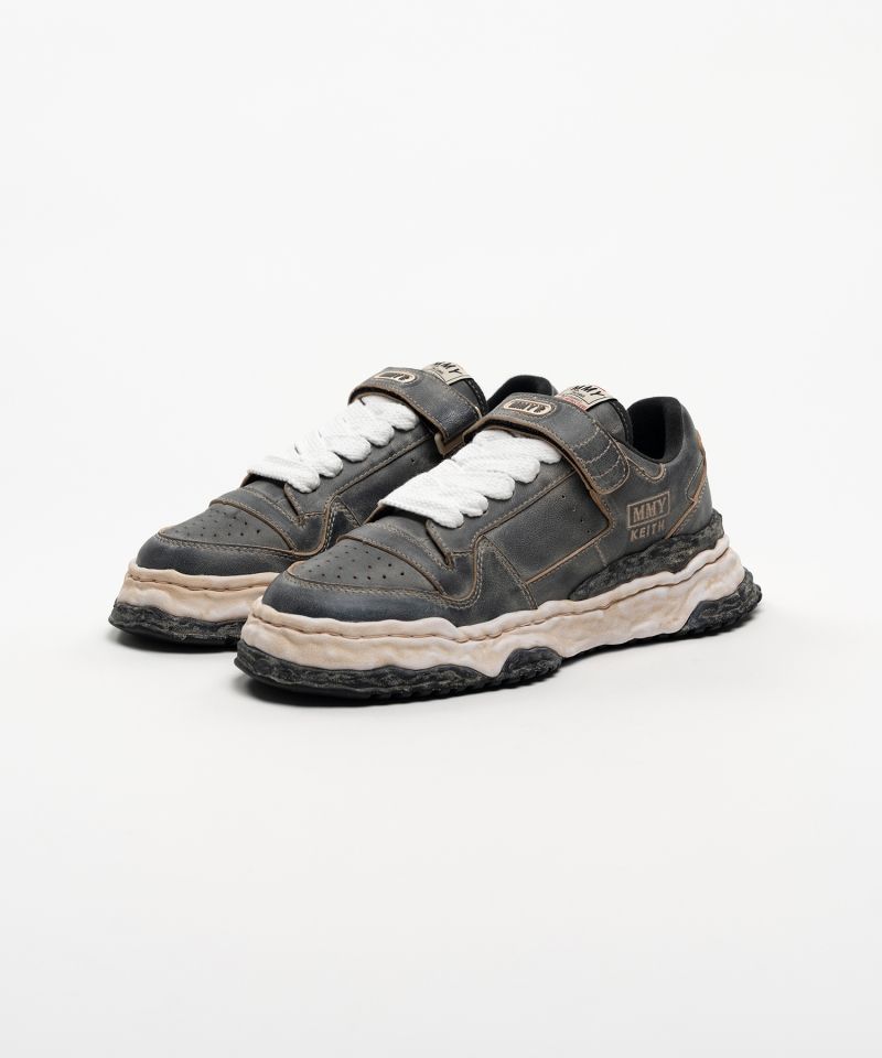 "KEITH" OG Sole Overdyed Leather Low-top Sneakers