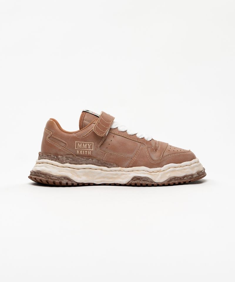 "KEITH" OG Sole Overdyed Leather Low-top Sneakers