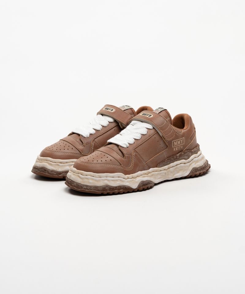 "KEITH" OG Sole Overdyed Leather Low-top Sneakers