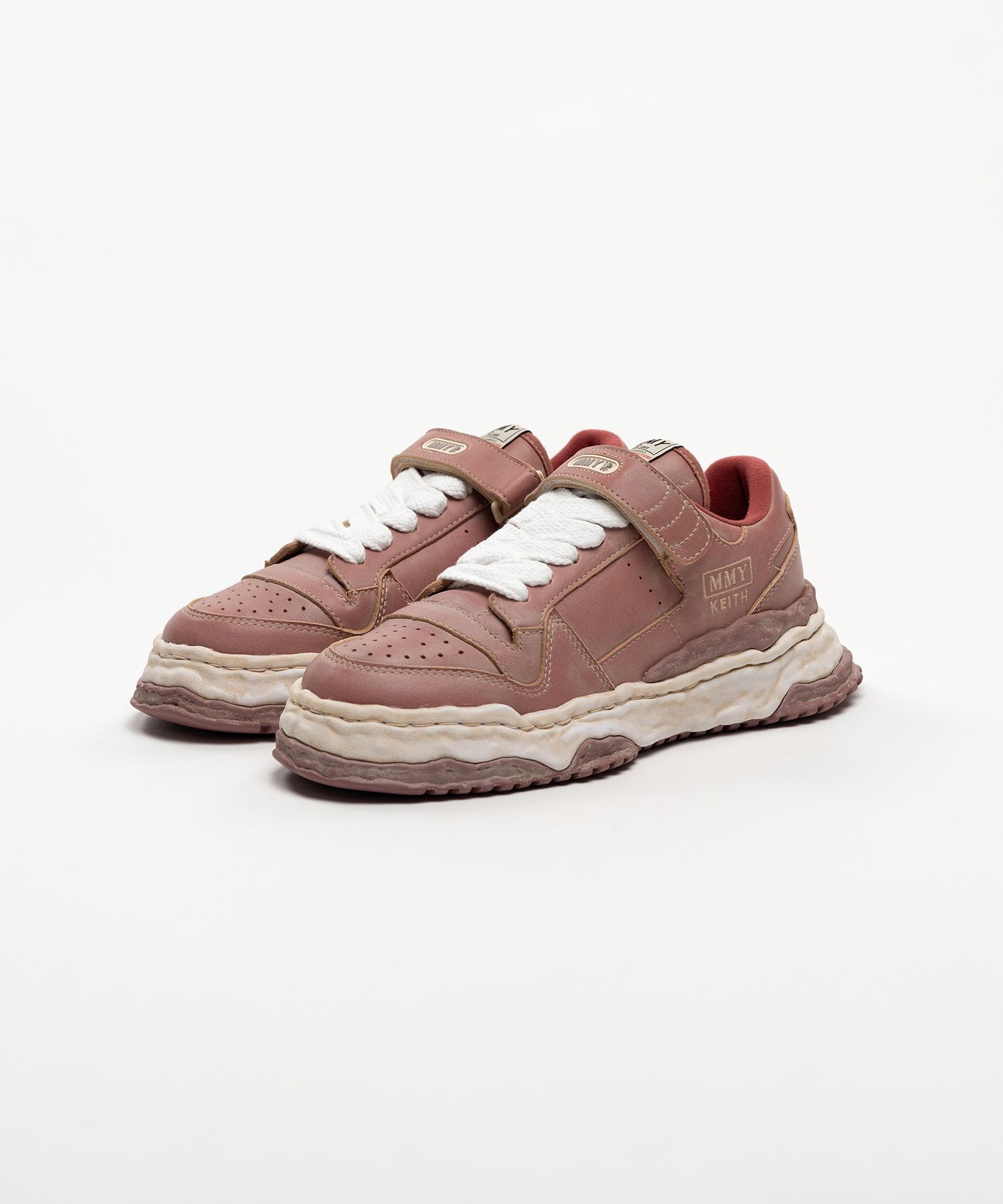 "KEITH" OG Sole Overdyed Leather Low-top Sneakers