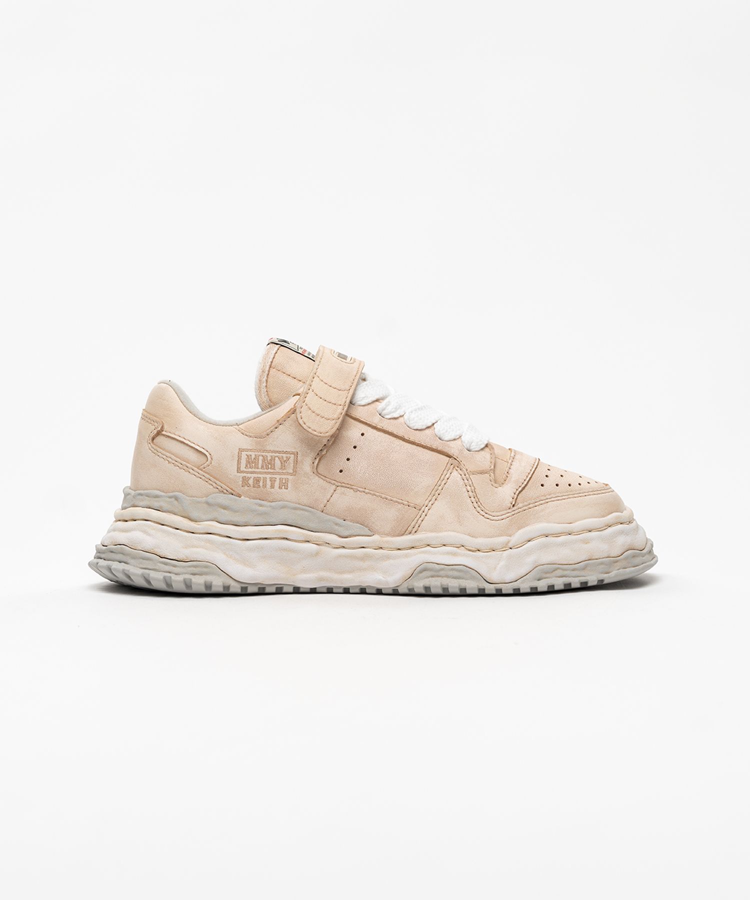 "KEITH" OG Sole Overdyed Leather Low-top Sneakers