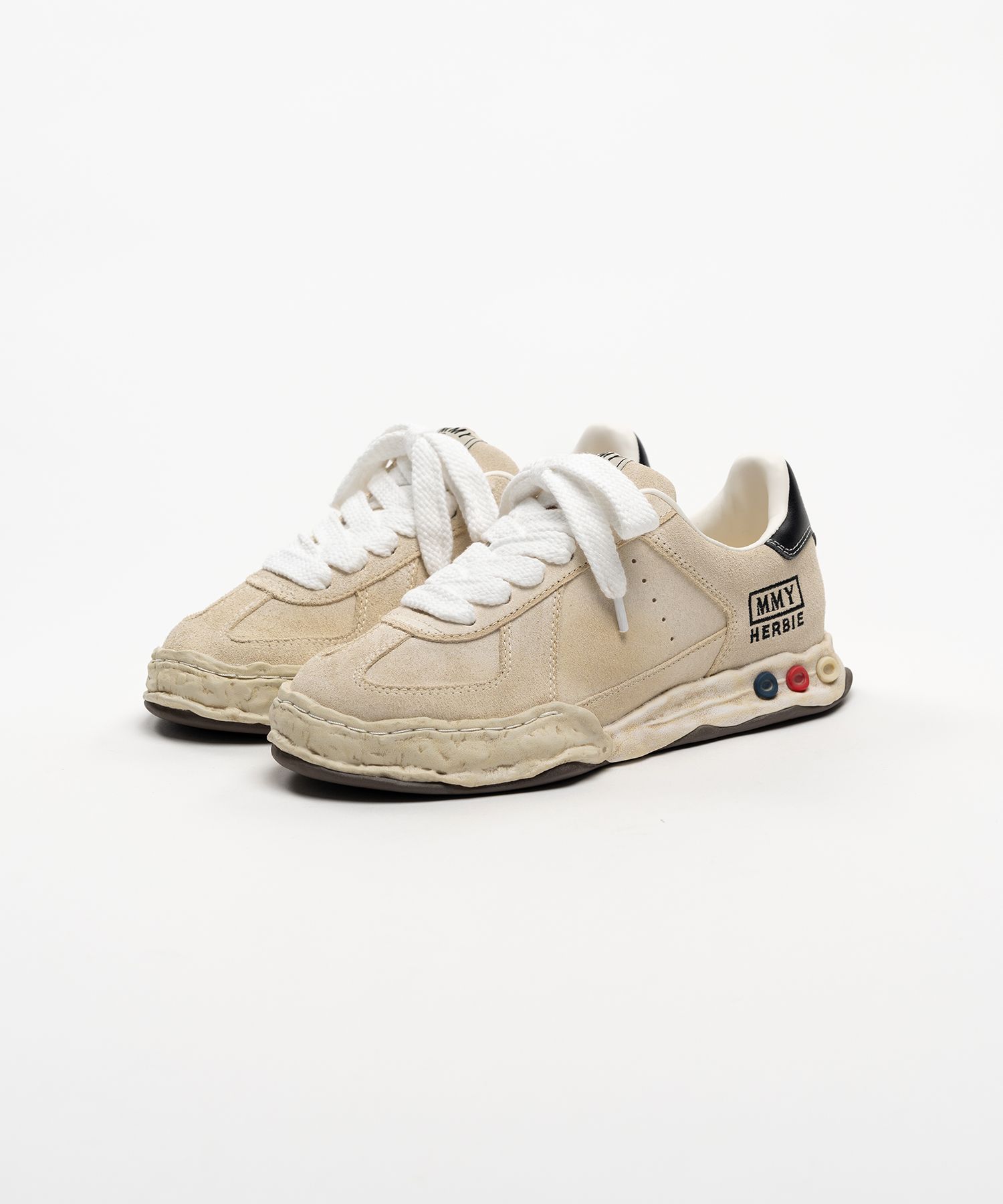 "HERBIE" OG Sole Overdyed Suede Low-top Sneakers