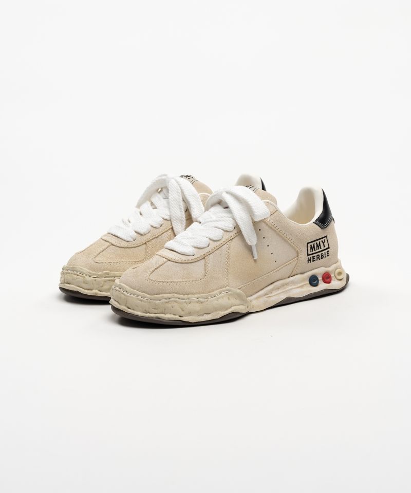 "HERBIE" OG Sole Overdyed Suede Low-top Sneakers