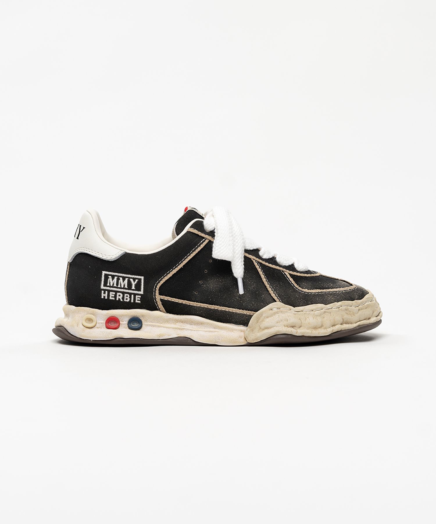 "HERBIE" OG Sole Overdyed Suede Low-top Sneakers