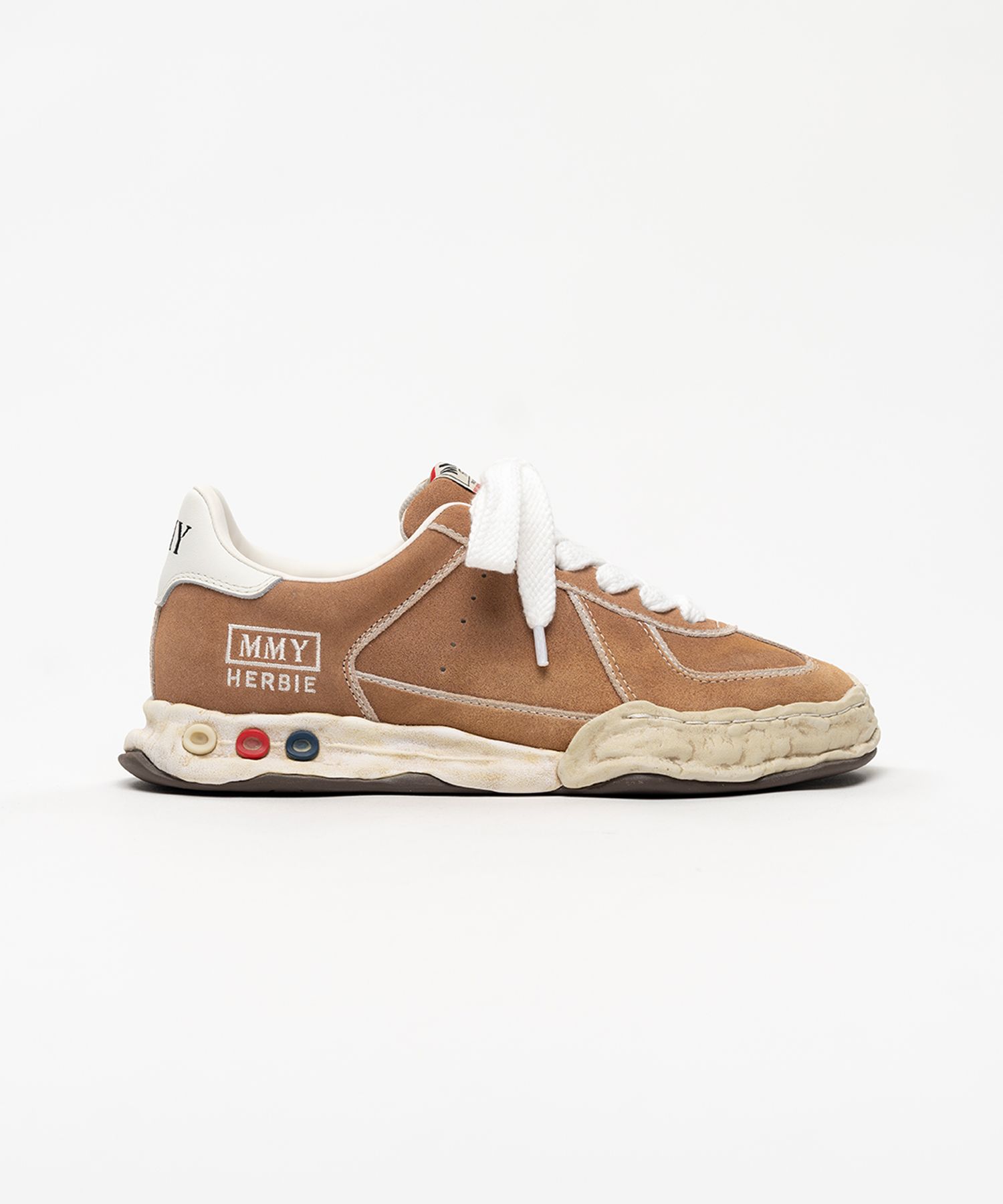 "HERBIE" OG Sole Overdyed Suede Low-top Sneakers