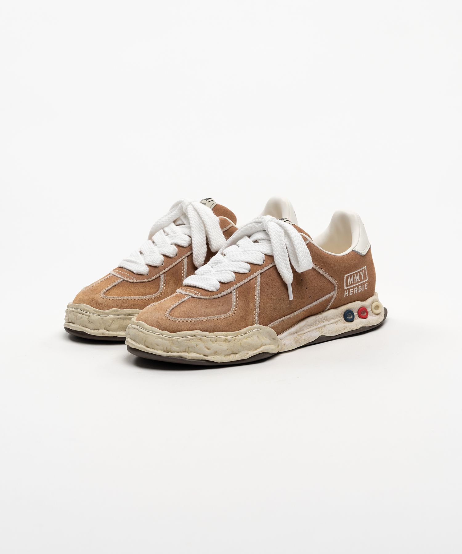 "HERBIE" OG Sole Overdyed Suede Low-top Sneakers