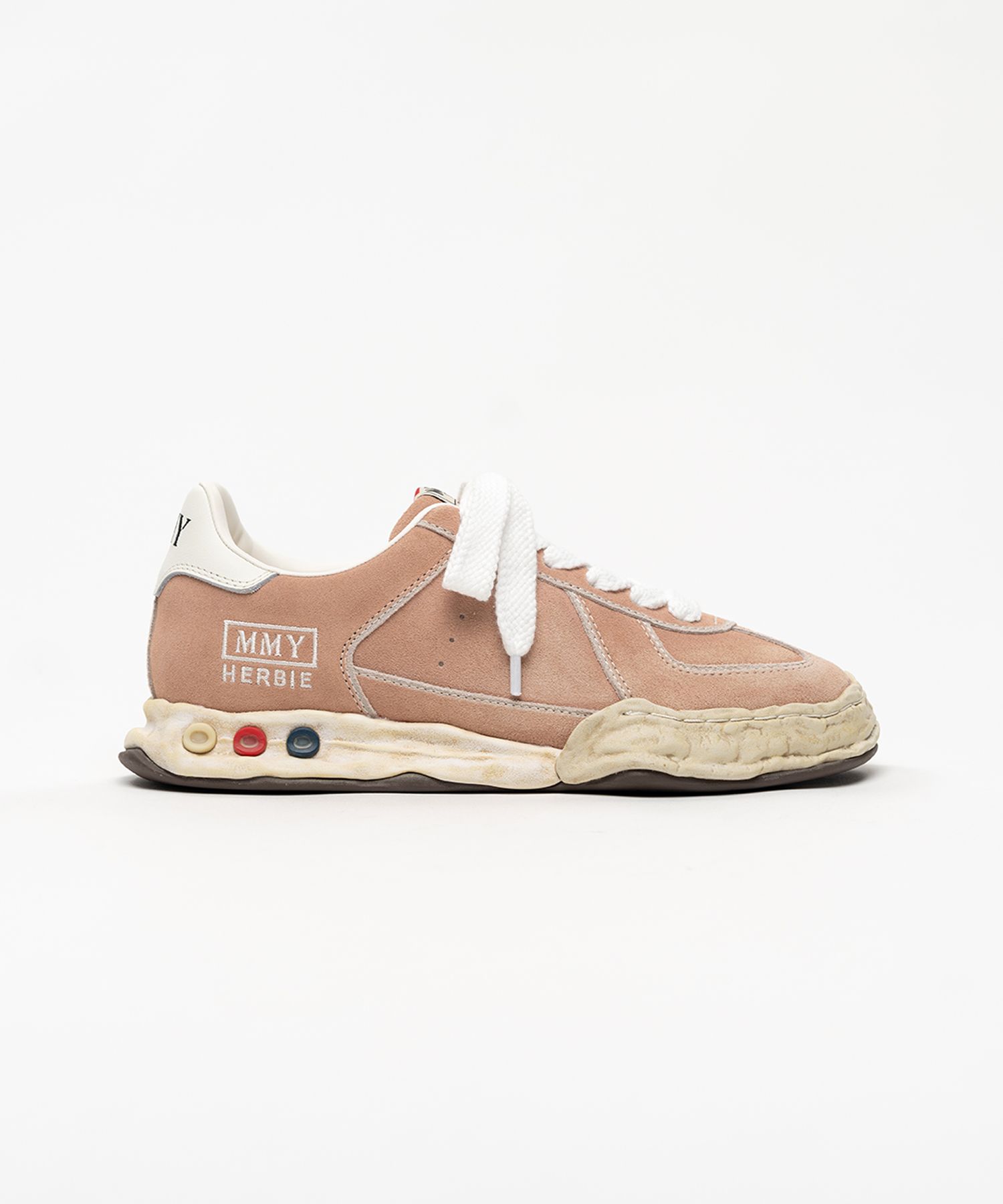 "HERBIE" OG Sole Overdyed Suede Low-top Sneakers