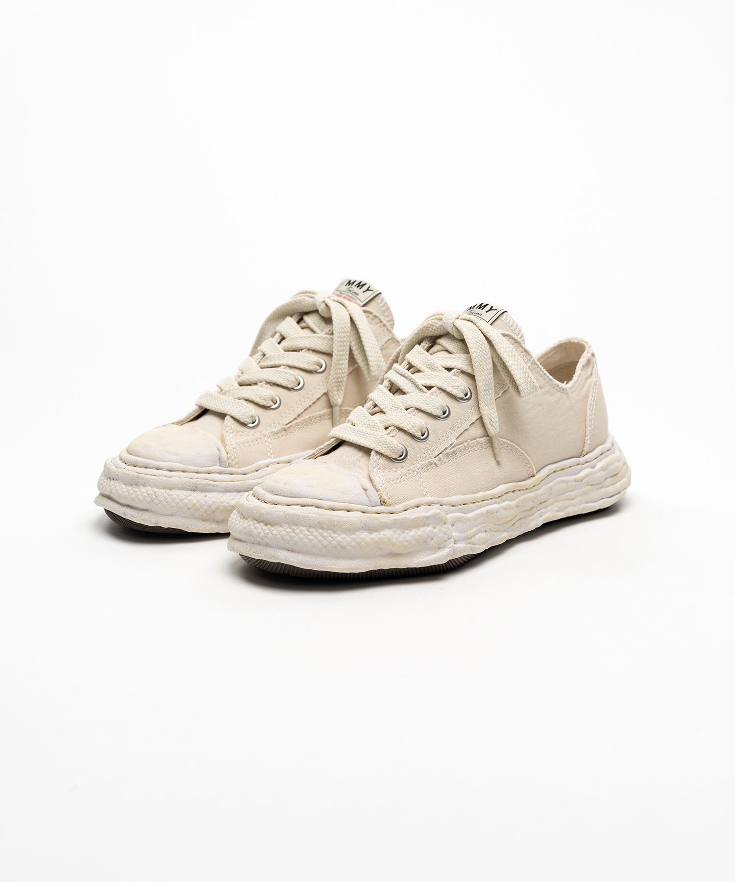 "PETERSON23" OG Sole Bleached Canvas Low-top Sneakers